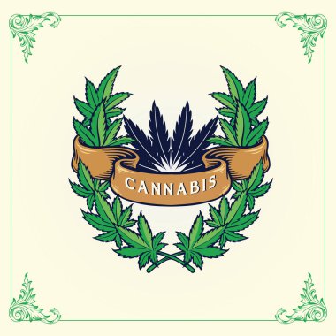 Çizimler Marihuana çerçevesinden Kenevir Kurdelesi ile ayrılır 
