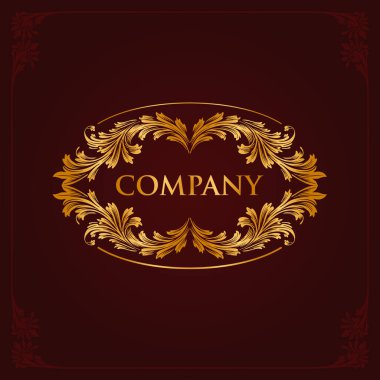 Davetiyeleriniz ve şirketiniz için Lüks Şirket Logosu Amblemi