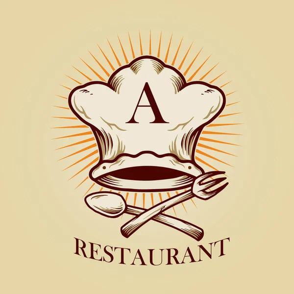 Εστιατόριο Logo Chef Εικονογραφήσεις — Διανυσματικό Αρχείο