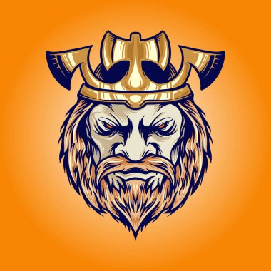 Balta Kral Viking Çizgi Film Çizgi Filmleri giyim markası ve etiket maskotu