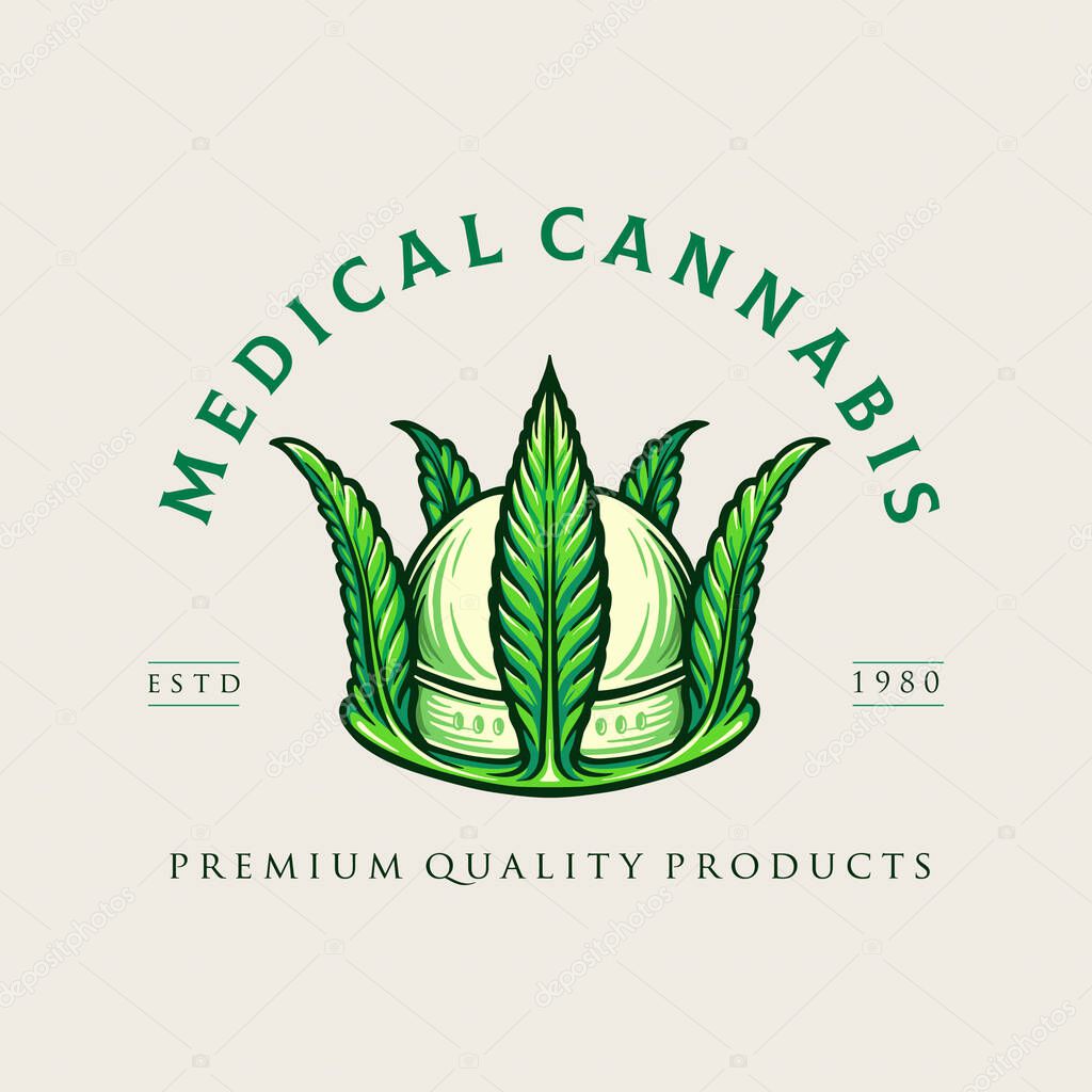 Crown Medical Cannabis Logo Weed company and online store marijuana