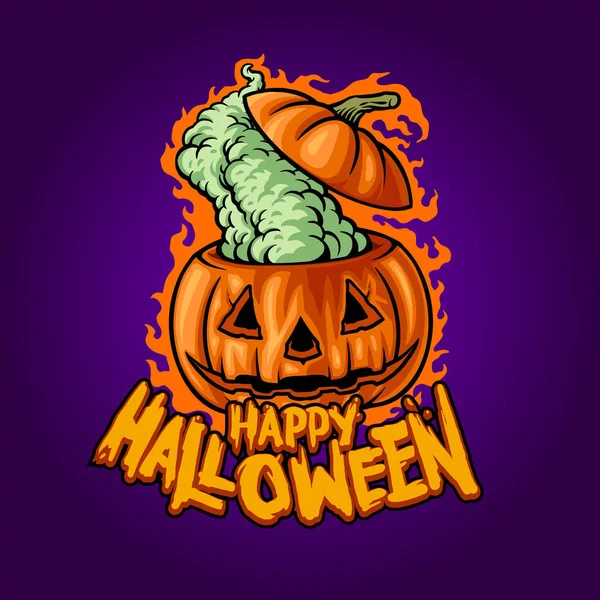 Happy Halloween Hekserij Jack Lantaarn Illustraties Voor Poster Publicaties Merchandise — Stockfoto