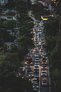 Trafego de veculos em Niteri, Rio de Janeiro - Brezilya. 