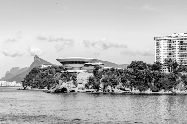 Niteroi Kortárs Művészeti Múzeumot Oscar Niemeyer Neves Brazil Építész Tervezte — Stock Fotó