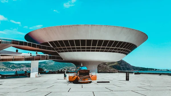 Niteroi Kortárs Művészeti Múzeumot Oscar Niemeyer Neves Brazil Építész Tervezte — Stock Fotó