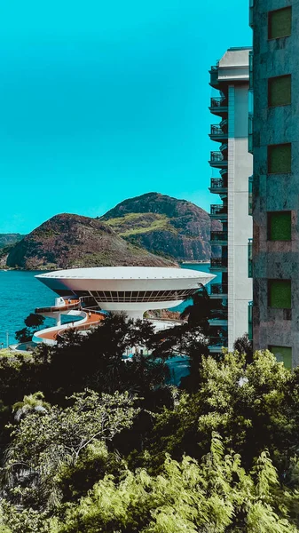 Museo Arte Contemporanea Niteroi Stato Progettato Dal Famoso Architetto Brasiliano — Foto Stock