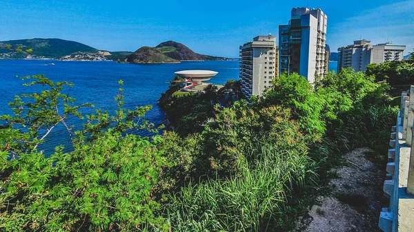 Museet För Nutidskonst Niteroi Ritades Den Berömde Brasilianske Arkitekten Oscar — Stockfoto