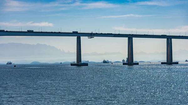 Elnök Costa Silva Híd Ismertebb Nevén Rio Niteroi Híd Leghosszabb — Stock Fotó