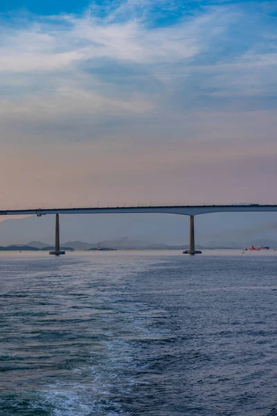 Başkan Costa Silva Köprüsü Daha Çok Rio Niteroi Köprüsü Olarak — Stok fotoğraf