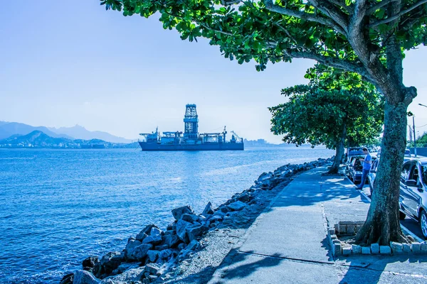 Plataforma Exploração Petróleo Niteroi Rio Janeiro Brasil Várias Empresas Operam — Fotografia de Stock