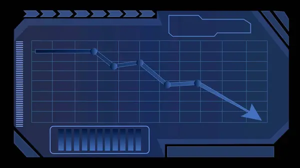 Sanal ekranda düşen borsa istatistikleri hologramı. Ticaret ve finans, küresel ekonomik kriz konsepti. Metin veya reklamınız için uzay vektör resmini konumlandırmayla kopyala