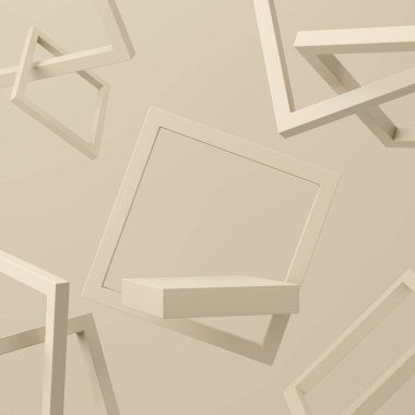 Soyut arkaplan, sahne geometrisi şekilli podyumu ürün gösterimi için düzenleyin. 3B görüntüleme