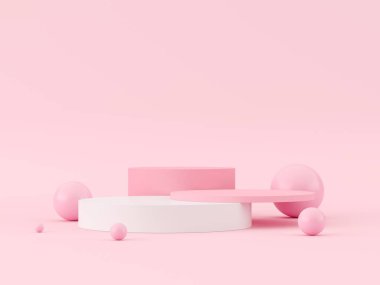 Soyut arkaplan, sahne geometrisi şekilli podyumu ürün gösterimi için düzenleyin. 3B görüntüleme