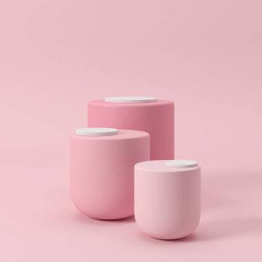 Soyut arkaplan, sahne geometrisi şekilli podyumu ürün gösterimi için düzenleyin. 3B görüntüleme