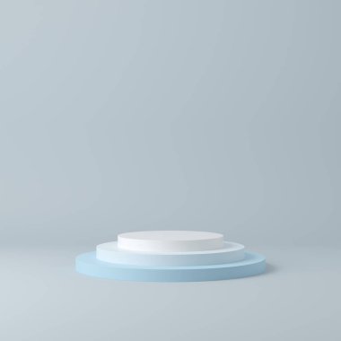 Soyut arkaplan, sahne geometrisi şekilli podyumu ürün gösterimi için düzenleyin. 3B görüntüleme
