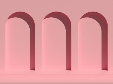 Soyut arkaplan, sahne geometrisi şekilli podyumu ürün gösterimi için düzenleyin. 3B görüntüleme