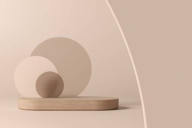Soyut arkaplan, sahne geometrisi şekilli podyumu ürün gösterimi için düzenleyin. 3B görüntüleme