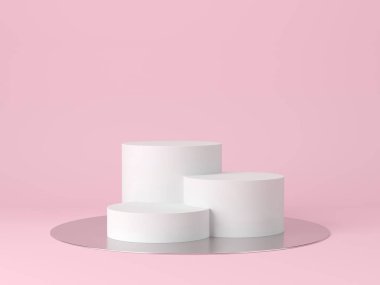 Soyut arkaplan, sahne geometrisi şekilli podyumu ürün gösterimi için düzenleyin. 3B görüntüleme