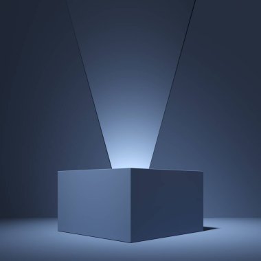 Soyut arkaplan, sahne geometrisi şekilli podyumu ürün gösterimi için düzenleyin. 3B görüntüleme