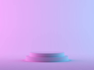Soyut arkaplan, sahne geometrisi şekilli podyumu ürün gösterimi için düzenleyin. 3B görüntüleme