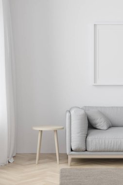 Yaşayan ve modern sahnenin içinde metin için boş alan var.