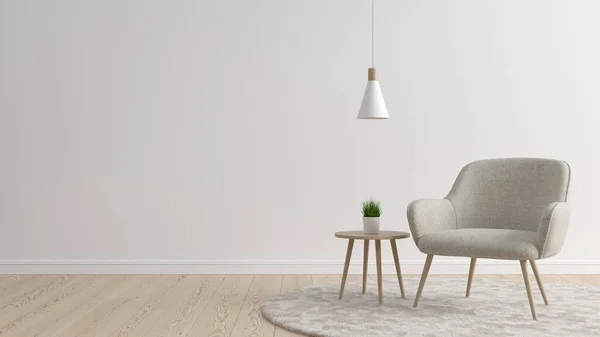 Interior Living Modern Mock Scene Empty Space Text — Stock Photo, Image