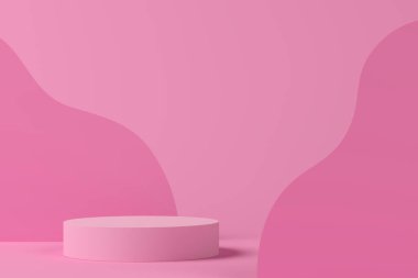 Soyut arkaplan. Süslemek için tuğla duvarlı pembe neon ışık. Parti, indirim, kutlama. 3d oluşturma