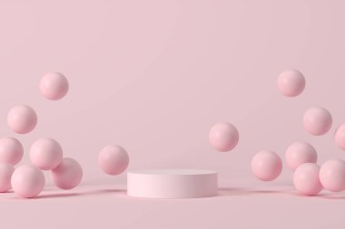 Soyut arkaplan. Süslemek için tuğla duvarlı pembe neon ışık. Parti, indirim, kutlama. 3d oluşturma