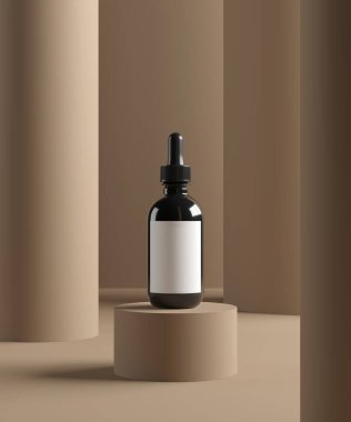 Soyut arkaplan, ürün gösterimi için podyum geometri şekilli sahneyi taklit et. 3B görüntüleme