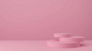 Soyut arkaplan, ürün gösterimi için podyum geometri şekilli sahneyi taklit et. 3B görüntüleme