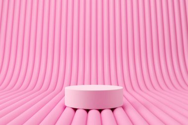 Soyut arkaplan, ürün gösterimi için podyum geometri şekilli sahneyi taklit et. 3B görüntüleme
