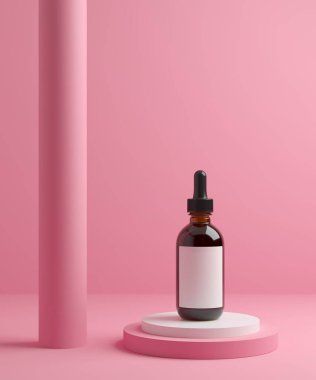 Soyut arkaplan, ürün gösterimi için podyum geometri şekilli sahneyi taklit et. 3B görüntüleme