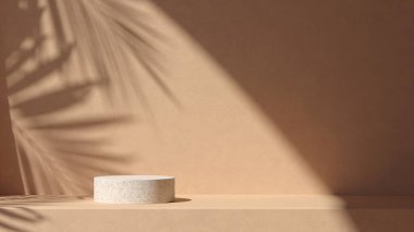 Soyut arkaplan, ürün gösterimi için podyum geometri şekilli sahneyi taklit et. 3B görüntüleme