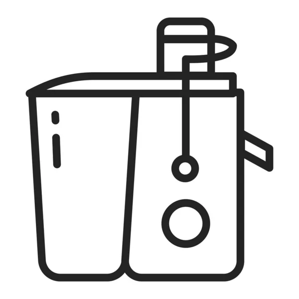 Juicer fekete vonal ikon. Gyümölcs- és zöldséglevek kivonására szolgáló készülék. Piktogram honlapra, mobil alkalmazás, promo. — Stock Vector