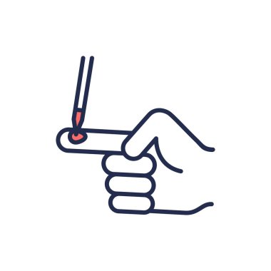 Kan testi renk çizgisi simgesi. İzole vektör elementi. Web sayfası, mobil uygulama, tanıtım için resim çizelgesi