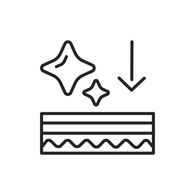 Siyah çizgi simgesi temizleniyor. Deri katmanı. 