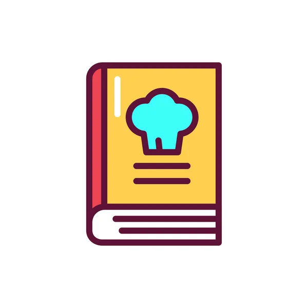 Culinary book color line icon. Vector illustration — Stock Vector