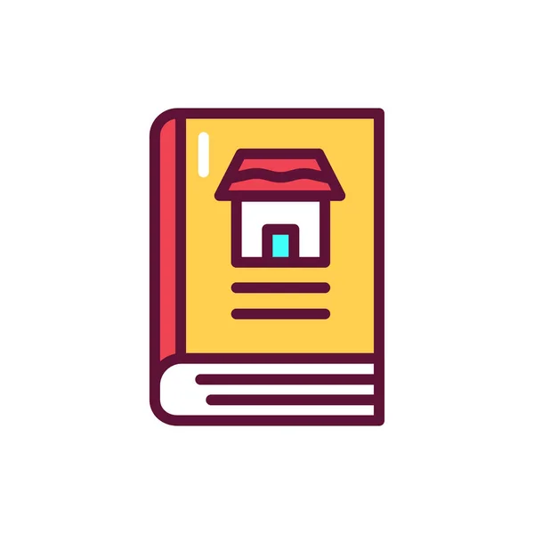 Household book color line icon. Vector illustration — Stock Vector