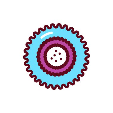 Virus hepatitis b color line icon. Vector illustration clipart