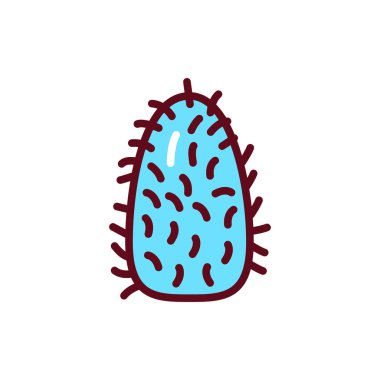 Virüs kuduz renk çizgisi simgesi. Vektör illüstrasyonu