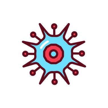 Virüs gribi renk çizgisi simgesi. Vektör illüstrasyonu