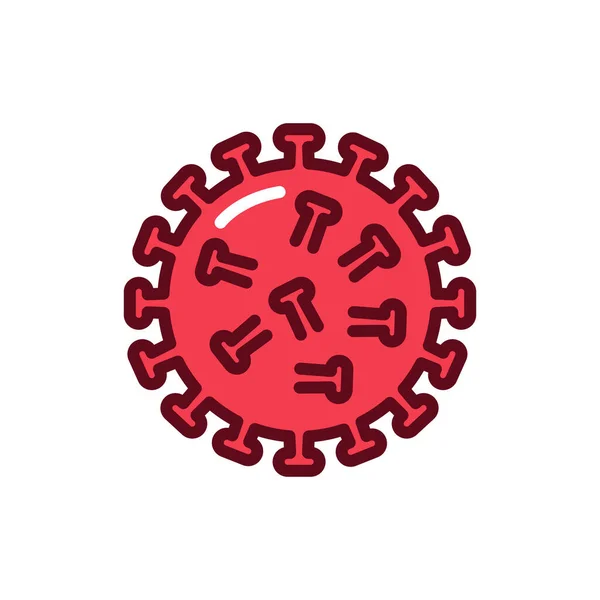 Ikona barevné linie mikroorganismu rotavirus. Vektorová ilustrace — Stockový vektor