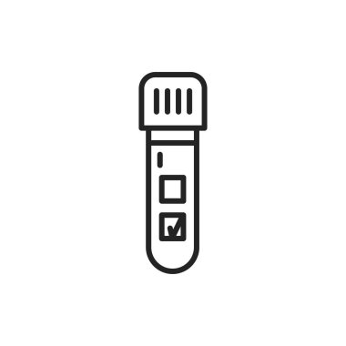 Coronavirus test çizgisi simgesi. İzole vektör ögesi. 