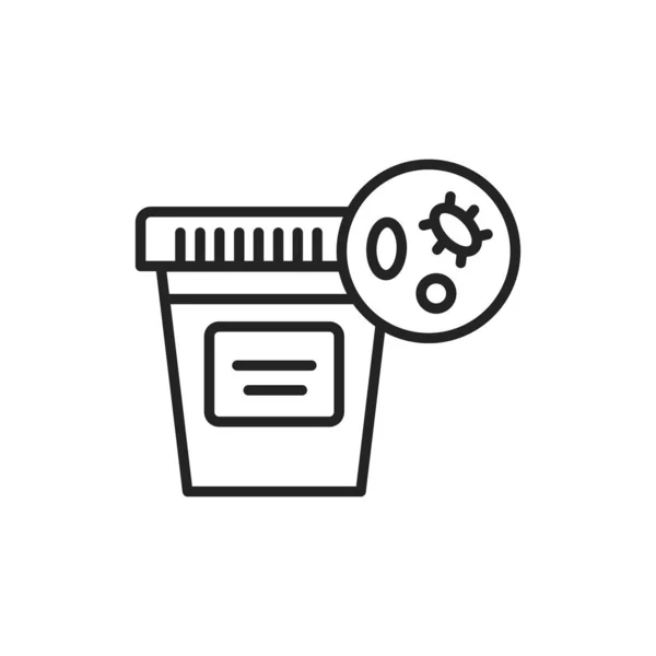 Urine analysis black line icon. Laboratory diagnostics. — Stock Illustration Urine analysis black line icon. Laboratory diagnostics. Royalty Free Stock Vectors