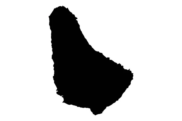 Barbados Karte Mit Grauton Auf Weißem Hintergrund Illustration Strukturiert Symbole — Stockvektor