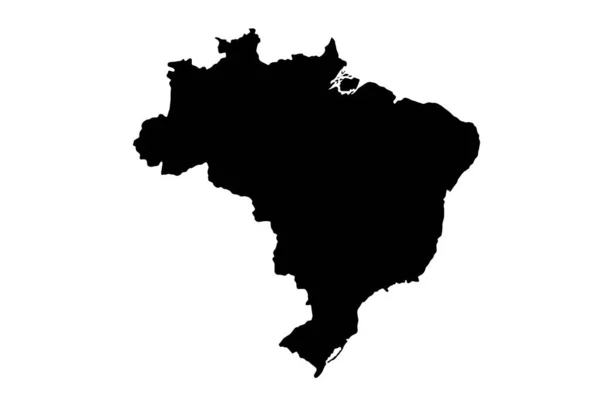 Βραζιλία Χάρτης Γκρι Τόνο Λευκό Φόντο Εικονογράφηση Υφή Σύμβολα Της — Διανυσματικό Αρχείο