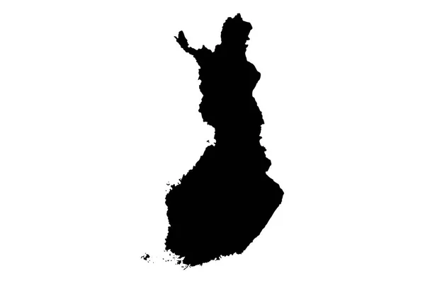 Finlândia Mapa Com Tom Cinza Sobre Fundo Branco Ilustração Texturizado —  Vetores de Stock