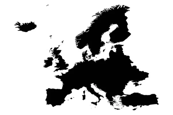 Europakarte Mit Grauton Auf Weißem Hintergrund Illustration Strukturiert Symbole Europas — Stockvektor