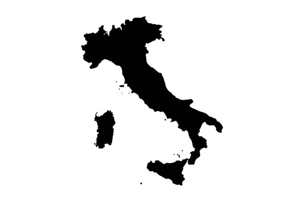 Italia Mapa Con Tono Gris Sobre Fondo Blanco Ilustración Texturizado — Archivo Imágenes Vectoriales