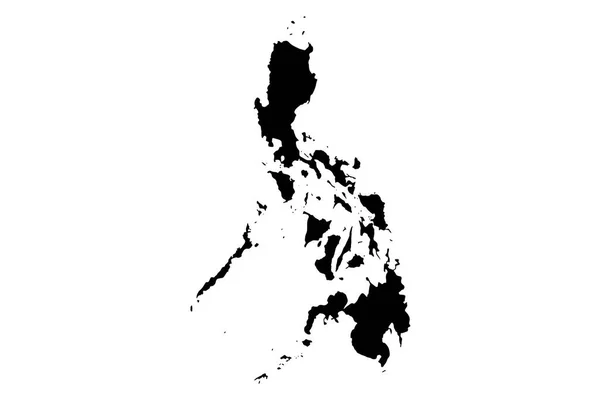 Филиппины Карта Серым Тоном Белом Фоне Иллюстрация Текстура Символы Филиппин — стоковый вектор